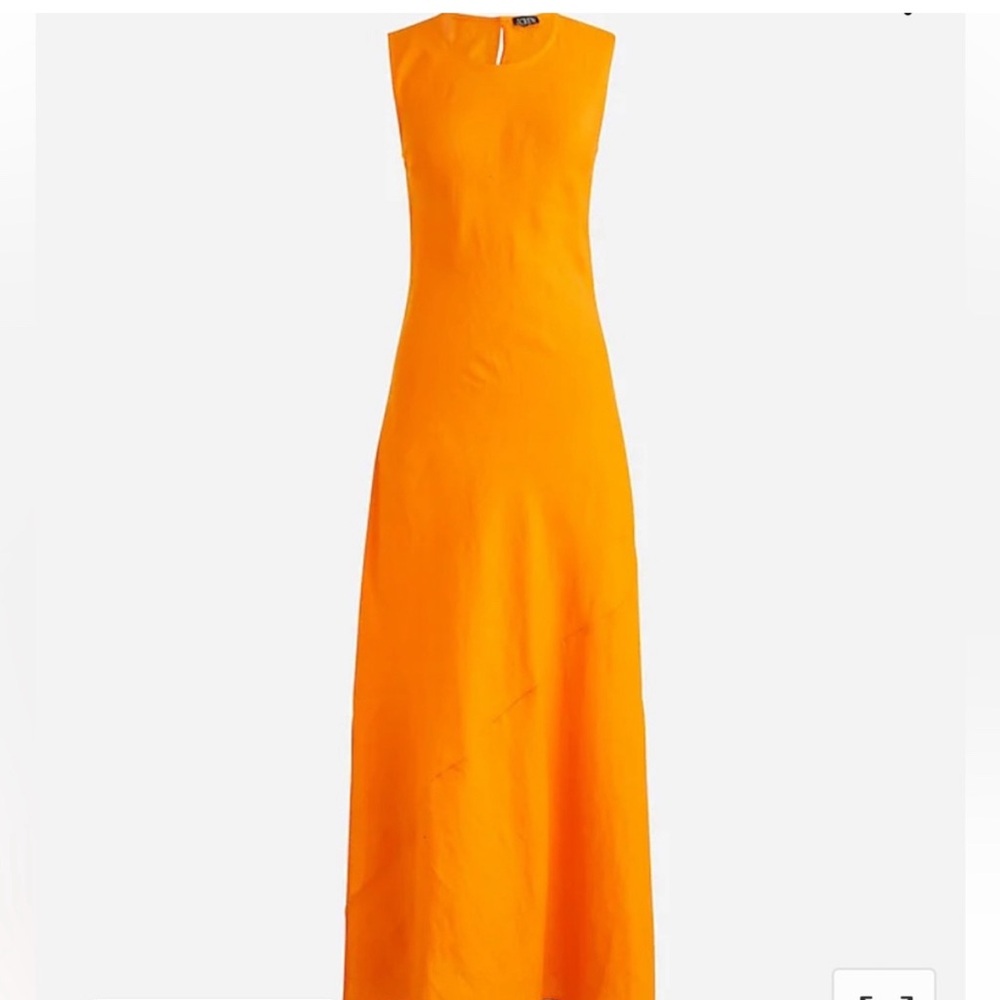 J crew Carolyn dress in apricot  linen  size Small